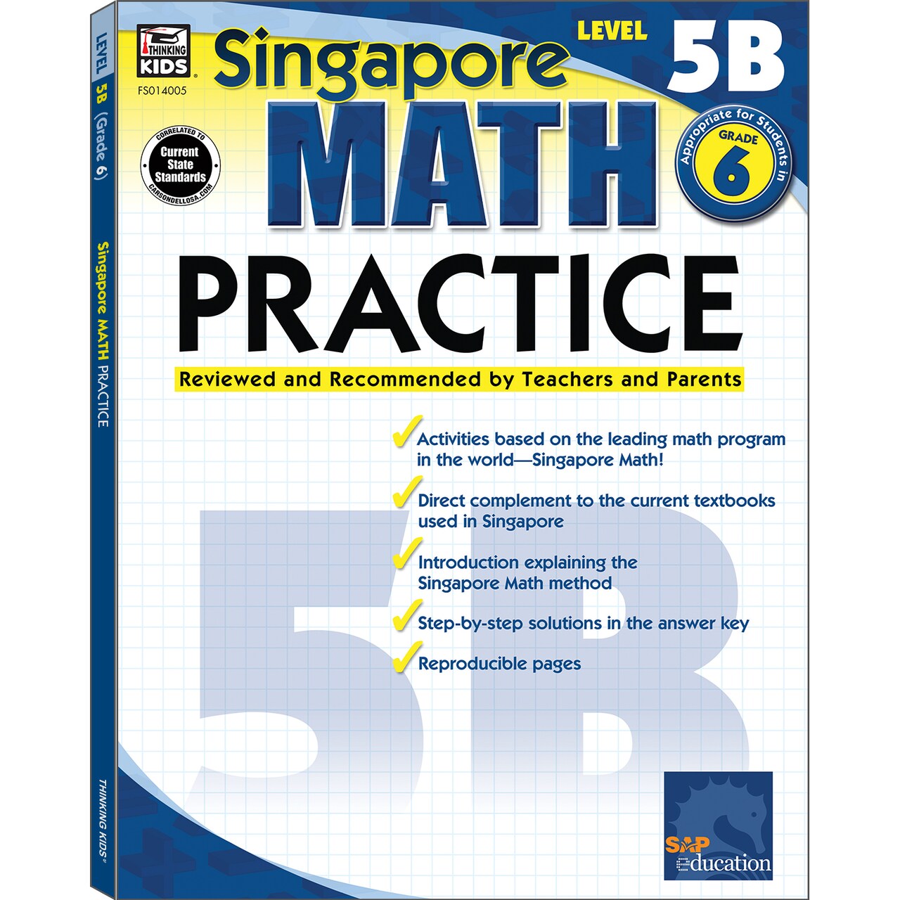 Singapore Math Level 5B 6th Grade Math Workbook, Singapore Math Grade 6, Decimals, Percentages, Measurements, and Geometry Workbook, 6th Grade Math Classroom or Homeschool Curriculum